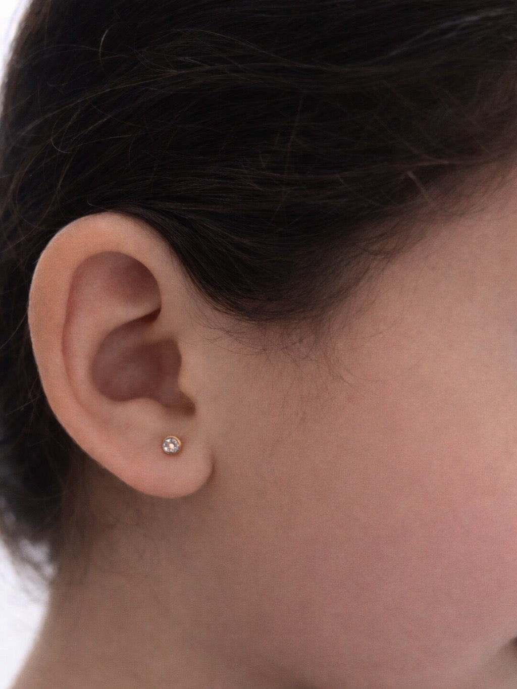 Mini Pink Crystal Studs