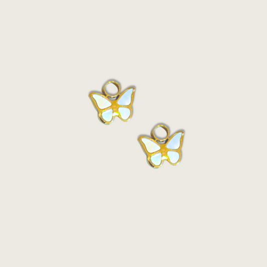 Butterfly opal charms