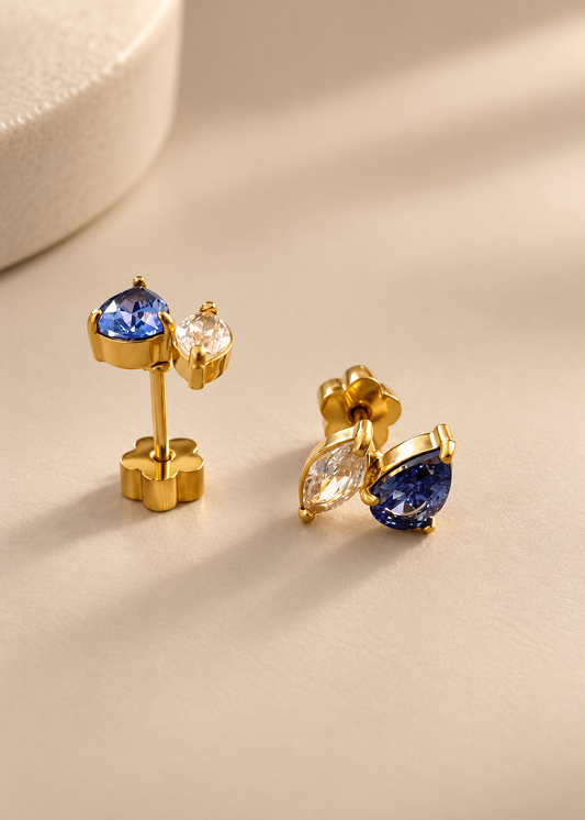 Tanzanite-Blue CZ studs