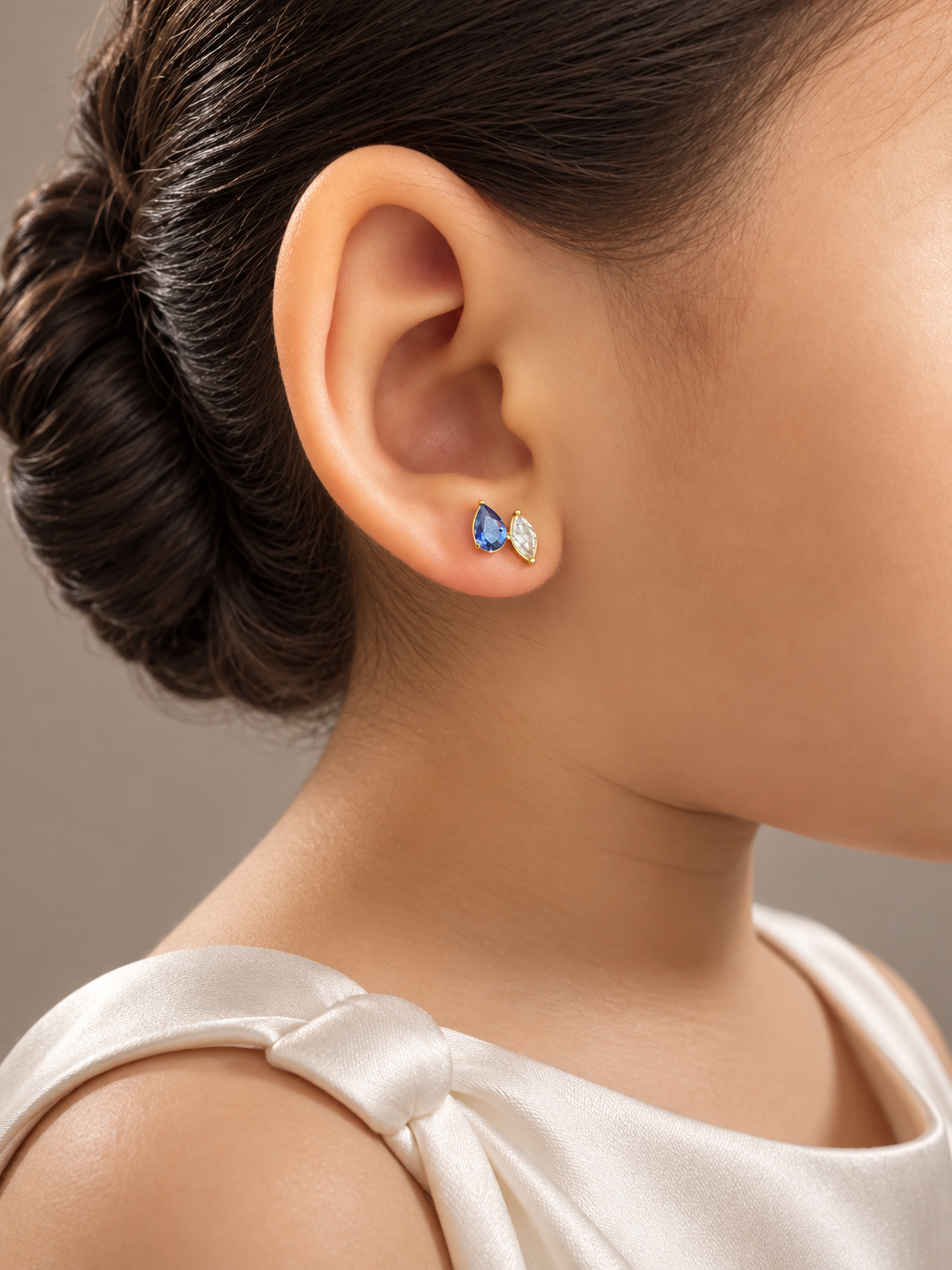 Tanzanite-Blue CZ studs